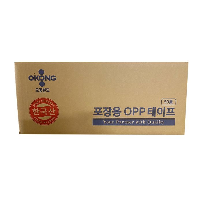 [온누리상품] 오공 아크릴 박스테이프(투명/황색)48mmX40m/48mmX50m-1박스50개