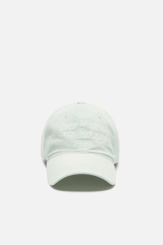 아크네 스튜디오 26FW ACNE 스튜디오 1996 자수 로고 베이스볼 캡 C40477 CKN OYSTER GREY DOM