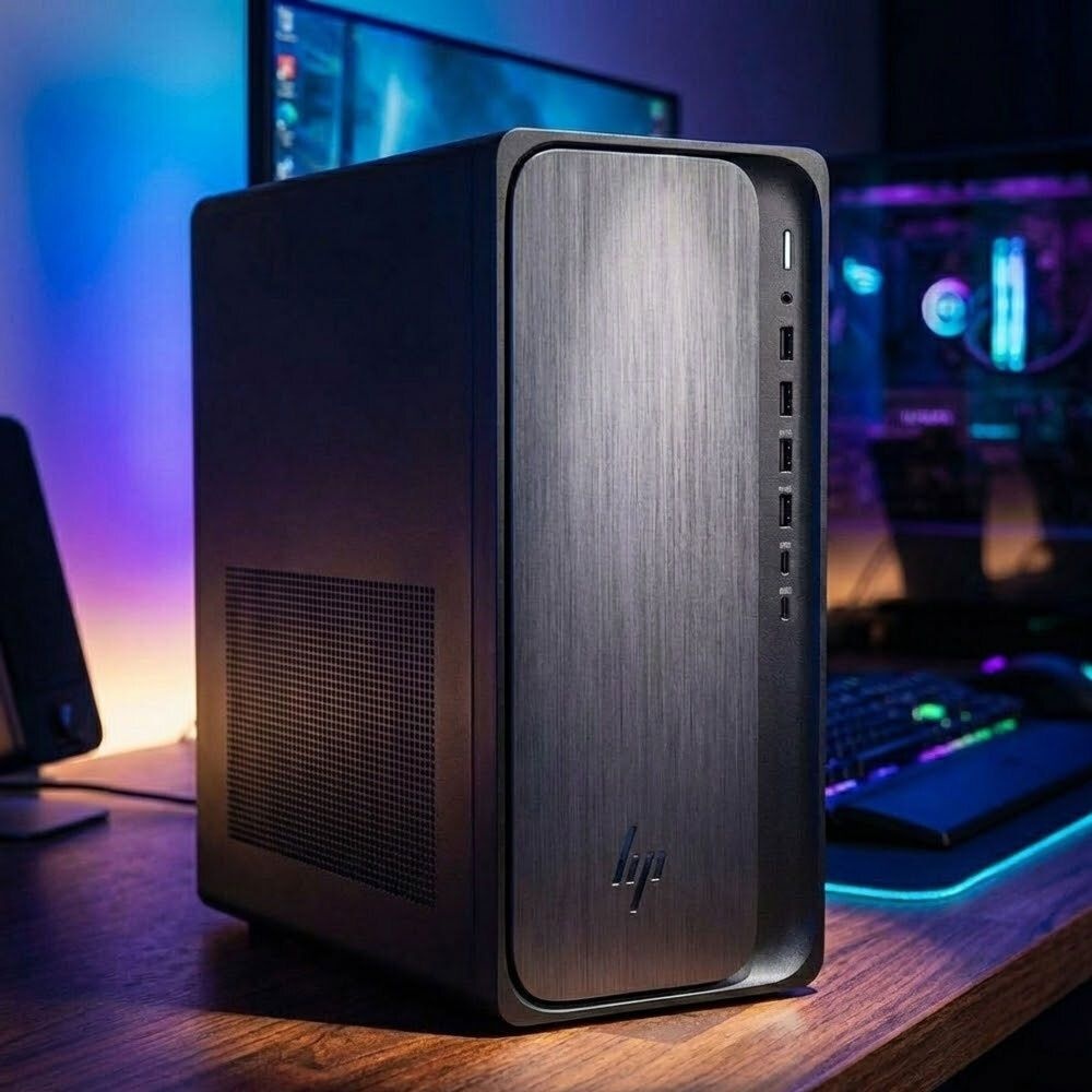 [오늘출발] HP 옴니데스크 M03-0038KR RTX5060 인텔 AI U5-225  D5 32GB 1TB 윈도우11홈 듀얼모니터 미니타워 사무 업무 그래픽 데스크탑 P