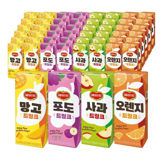 델몬트 드링크팩 190ML 48팩 2BOX묶음 과일팩주스