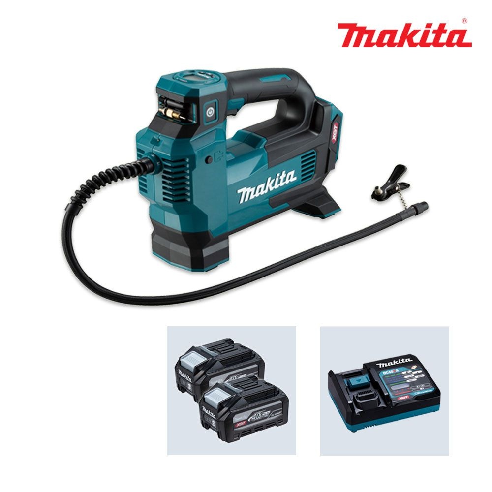 마끼다 40V 충전 공기주입기 MP001GM201F 4.0Ah(고출력) 배터리2팩 전동펌프 161PSI 타이어/공 공기주입