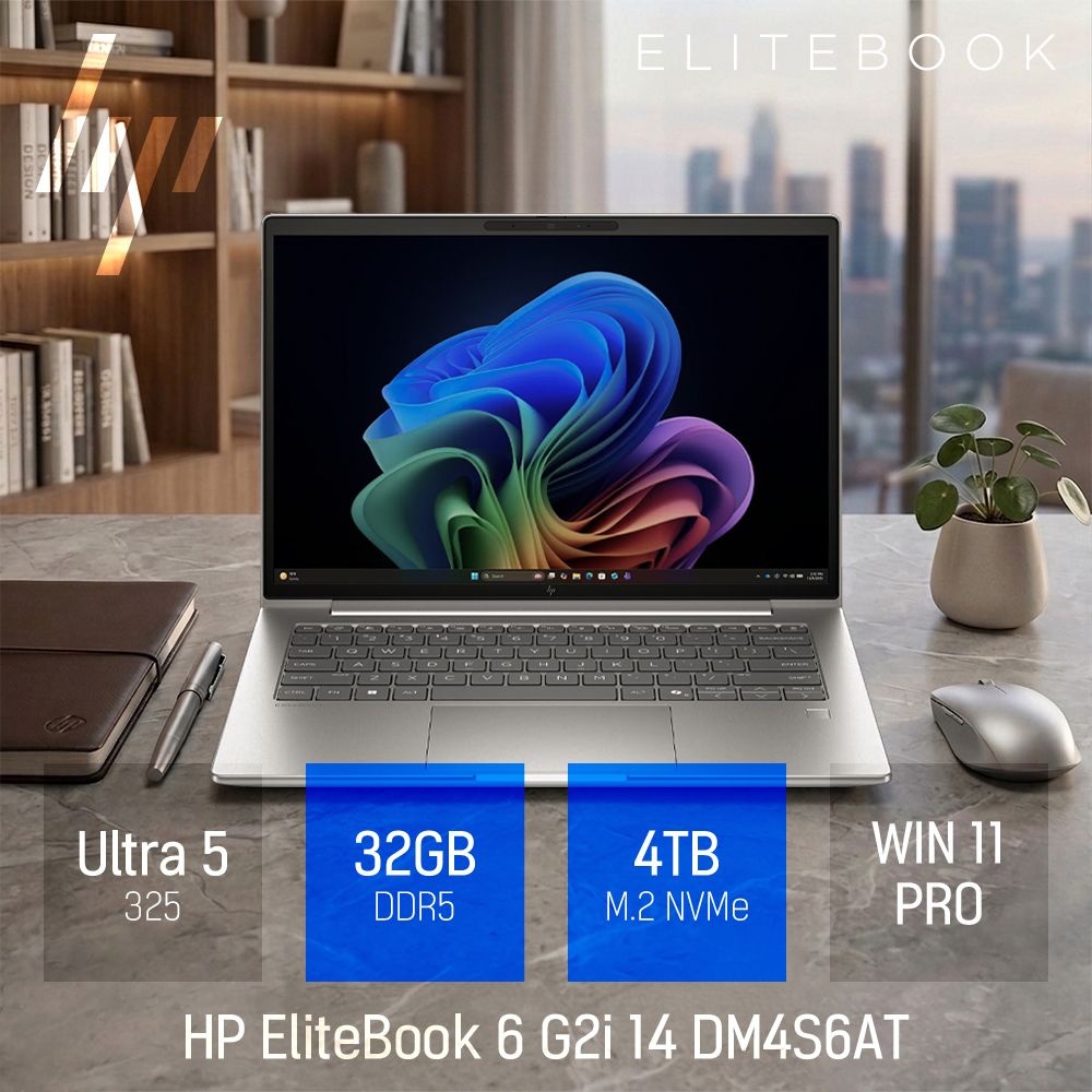 ⓒ HP 엘리트북 6 G2i 14 DM4S6AT 울트라5 325 32GB 4TB WIN11 / 휴대용 업무용 인강용 14인치 학생 노트북