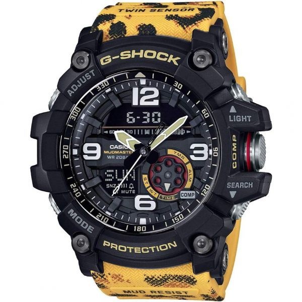 [해외] G-SHOCK 지샥 CASIO 카시오 G-Shock Wildlife Promising Mudmaster GG-1000WLP-1A 블랙 x 레오파드 아날로그 디지털 손목시계 629235