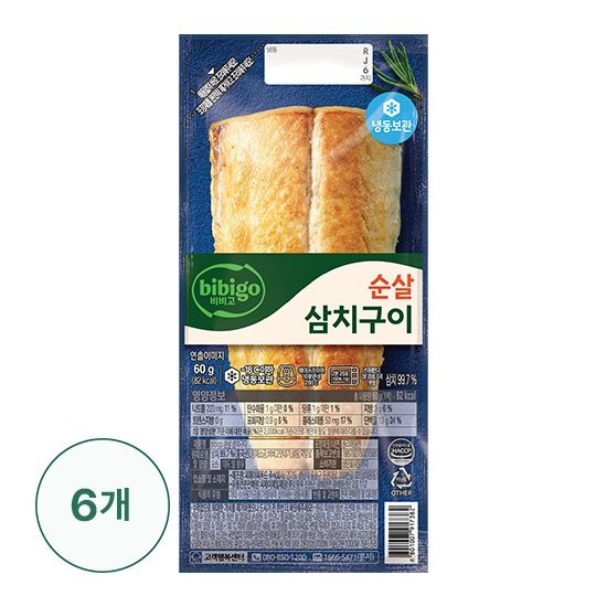 (현대홈쇼핑) [비비고] 순살삼치구이 60g x 6팩