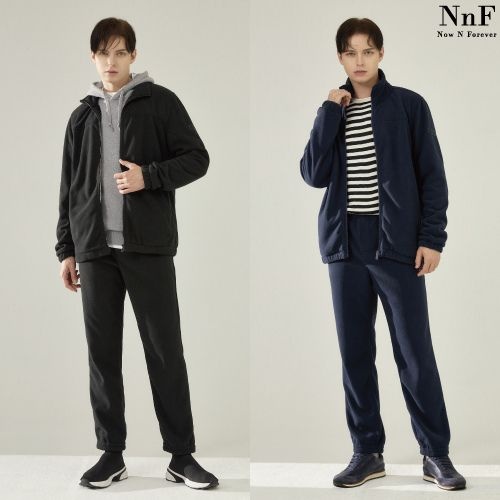 엔엔에프 (현대홈쇼핑) [Now n Forever] NnF 남성 23FW 플리스 집업 세트 2종 (집업 + 조거팬츠)