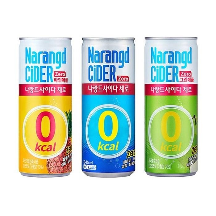 나랑드사이다 제로20개+파인애플20개+그린애플20개 245ml 60개