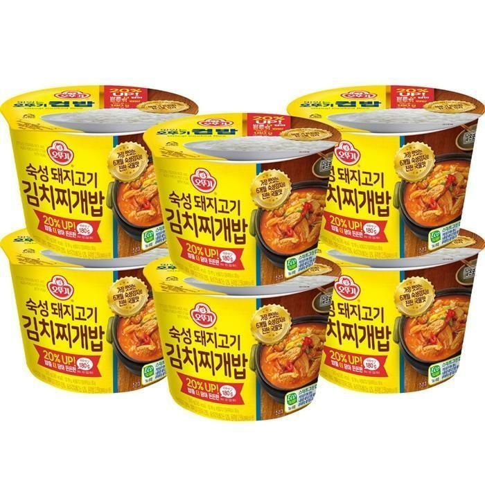 (현대Hmall) 오뚜기 숙성 돼지고기 김치찌개밥 310g X 6개 컵밥 간편식