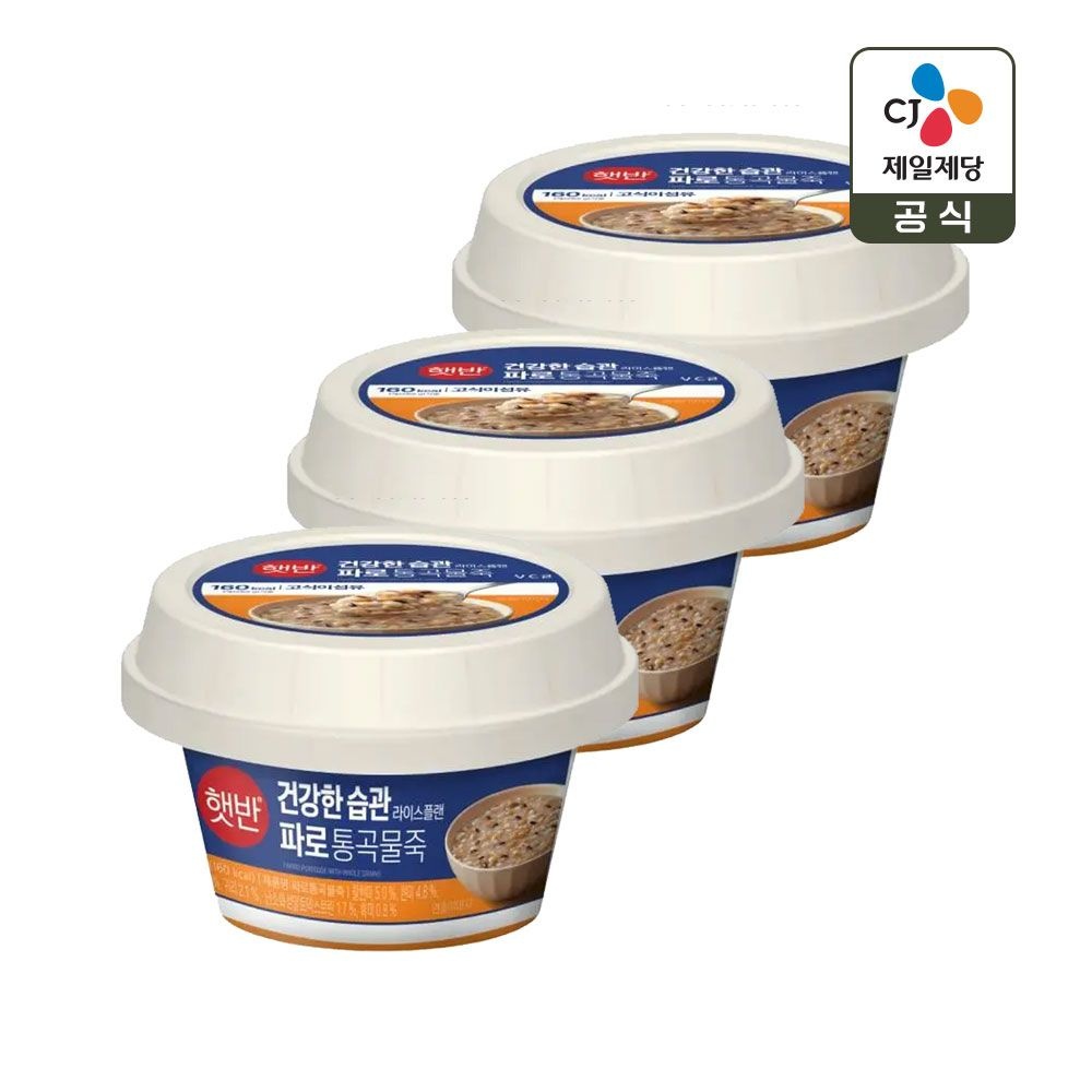 (현대Hmall) 햇반죽 파로 통곡물죽 265g x3개