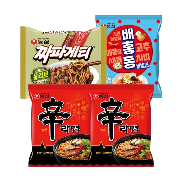 농심 (현대Hmall) 신라면 10봉 + 짜파게티 5봉 + 배홍동비빔면 4봉