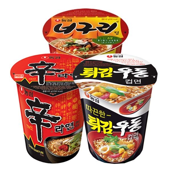 농심 (현대Hmall) 신라면컵 6개 + 튀김우동컵 6개 + 너구리컵 6개