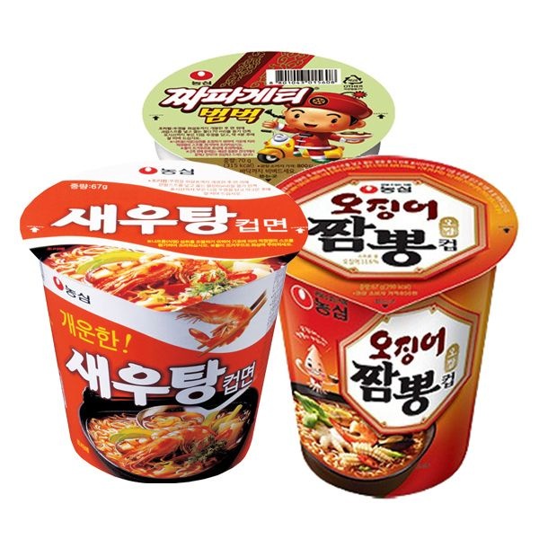농심 (현대Hmall) 오징어짬뽕 소컵 6개 + 새우탕 소컵 6개 + 짜파게티 범벅 6개