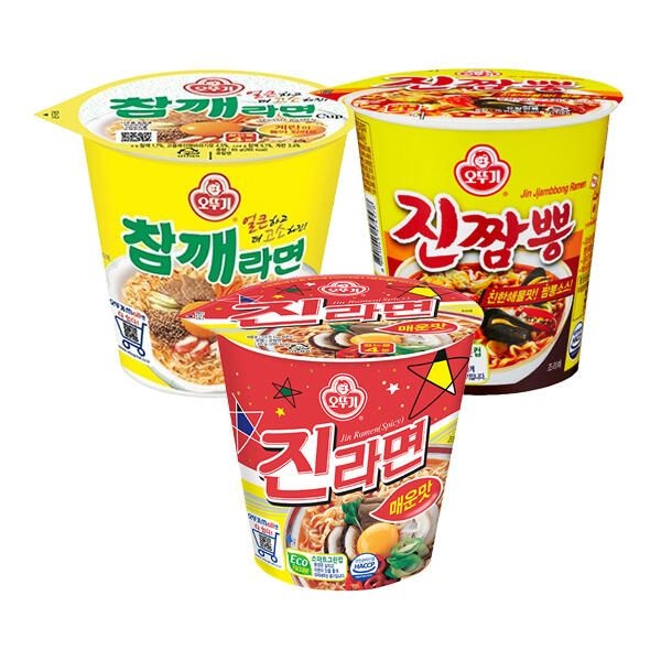 오뚜기 (현대Hmall) 오뚜기 진라면 소컵 6입 + 참깨라면 소컵 6입 + 진짬뽕 소컵 6입