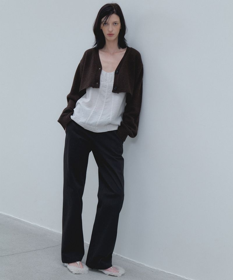 9월 9일 배송 108파운드 Low Rise Cotton Slacks_Black