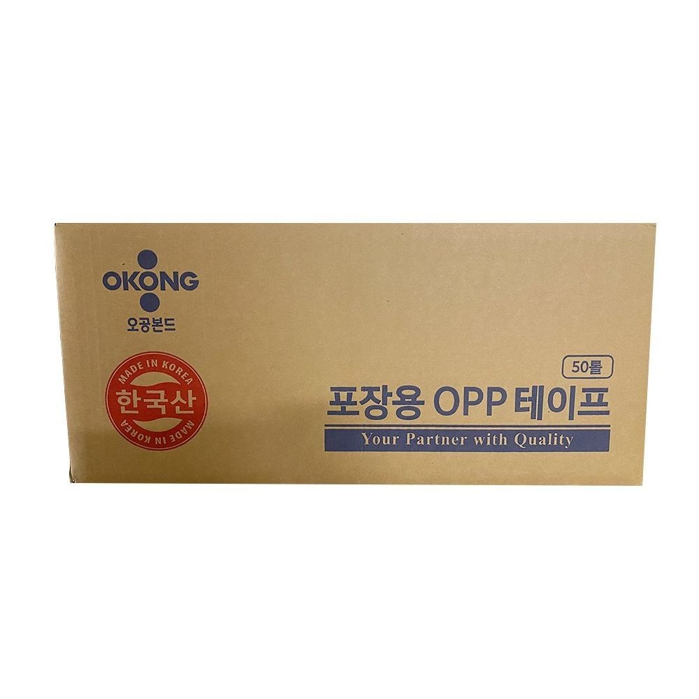 오공 투명 황색 아크릴박스테이프 48x40 48x50(50개)