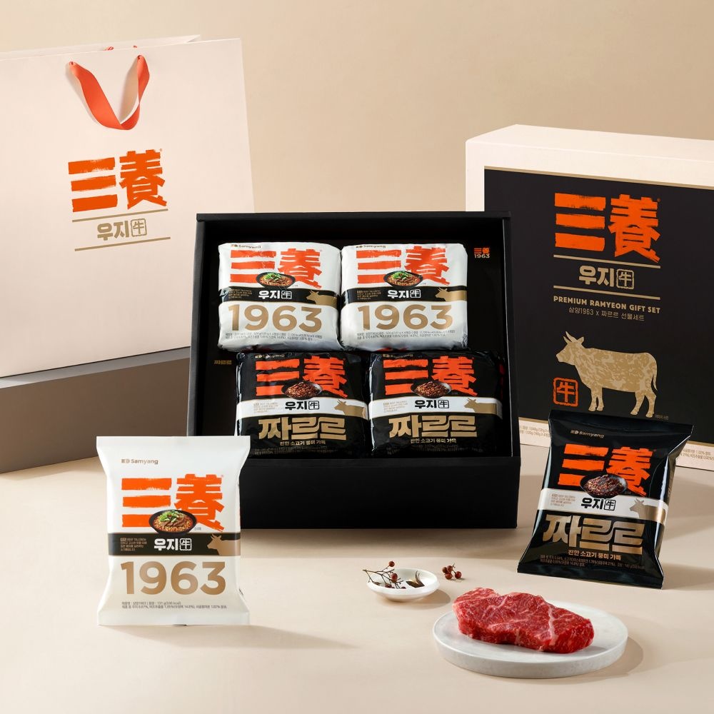 삼양식품 삼양1963X짜르르 우지선물세트 16입 / 프리미엄 삼양라면 짜장라면