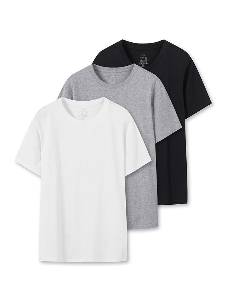탑텐 TOPTEN 공용) 코튼 베이직 반팔티 3PACK_MSF5TS3001 MSF5TS3001 231649