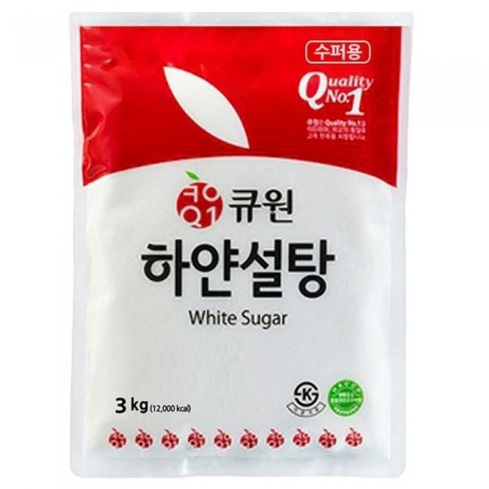 (현대Hmall) [큐원] 하얀 설탕 3kg x 6봉