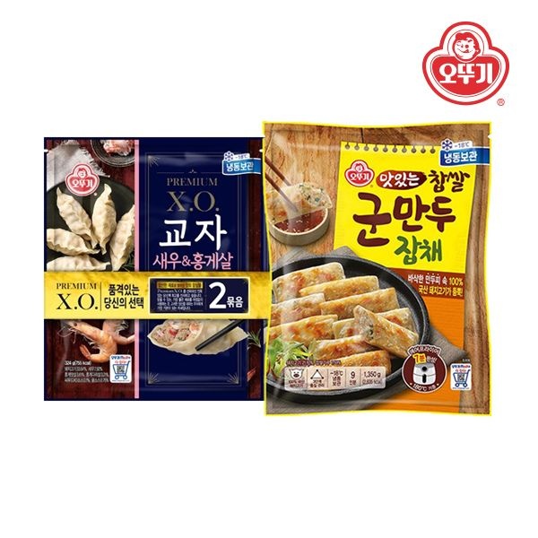 (현대Hmall) 오뚜기 XO 교자 새우홍게살 324g x 2봉 + 찹쌀군만두 잡채 1350g
