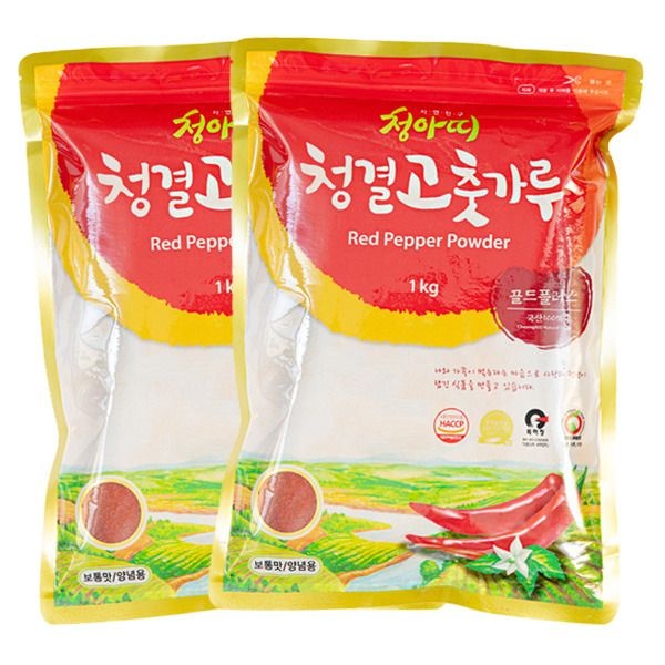(현대Hmall) 청아띠 청결고춧가루 골드플러스 1kgx2팩 국산 고추가루