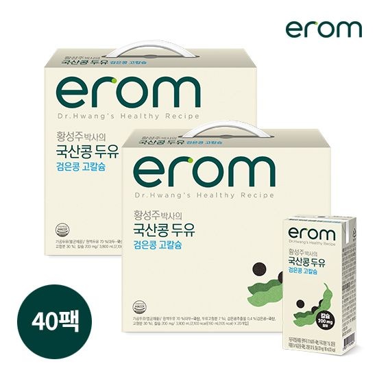 이롬 (현대Hmall) [이롬]황성주박사의 국산콩두유 검은콩 고칼슘 40팩