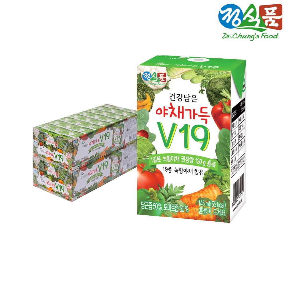 (현대Hmall) [정식품]건강 담은 야채가득 V19 145mlx48팩