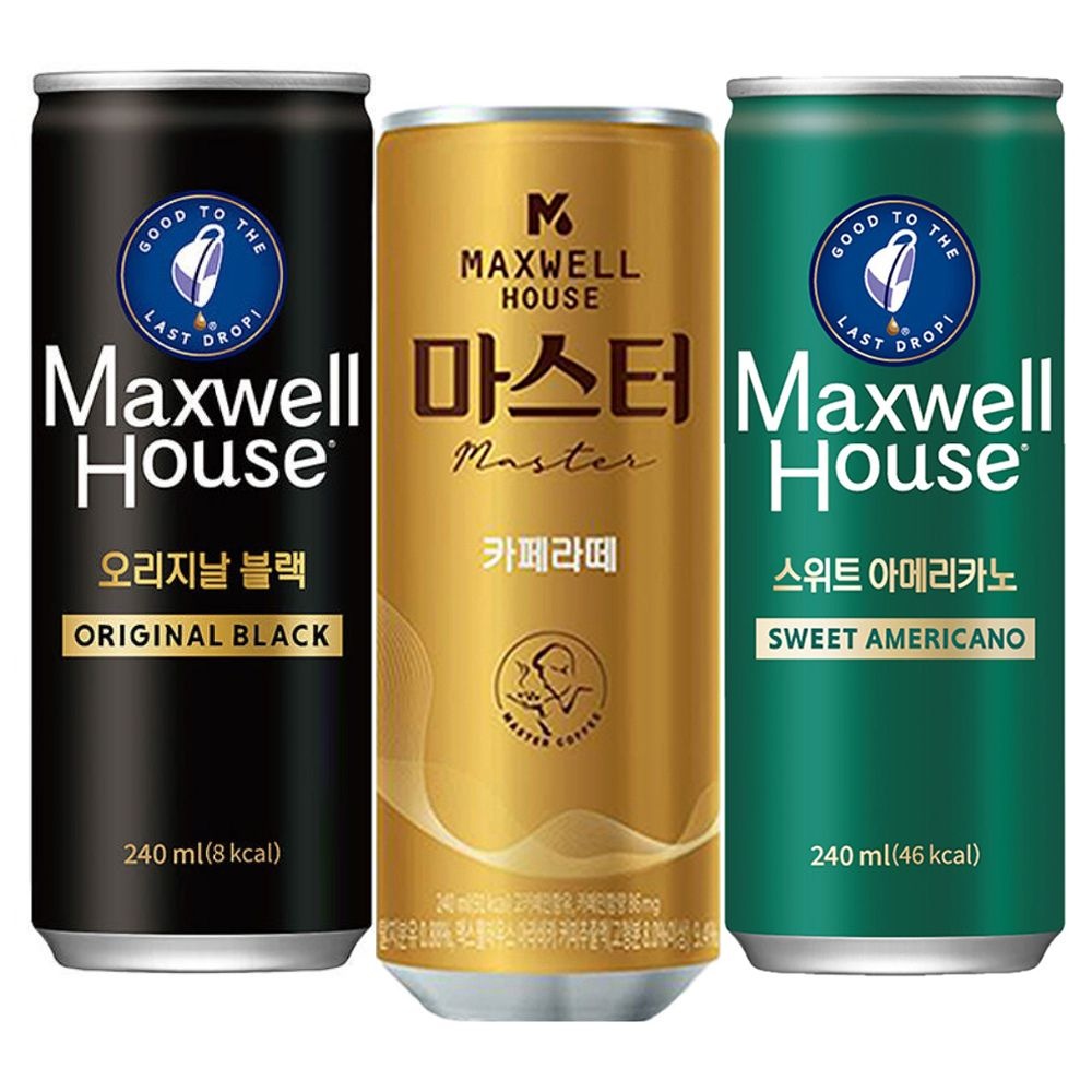동서식품 (현대Hmall) 맥스웰 마스터 캔커피 240ml x 30캔(블랙 라떼 스위트아메리카노) / 커피 음료