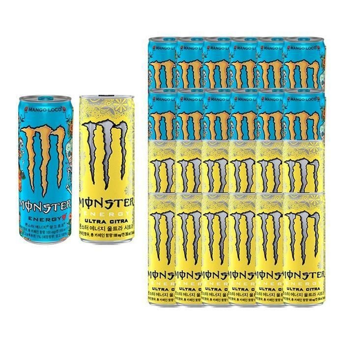 (현대Hmall) 몬스터 에너지 355ml 시트라 12개+ 망고로코 12개 (총24개)