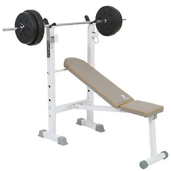 비에스 헬스용품 그랜드 벤치프레스 70kg 세트 (중봉 150cm + PVC바벨 60kg)