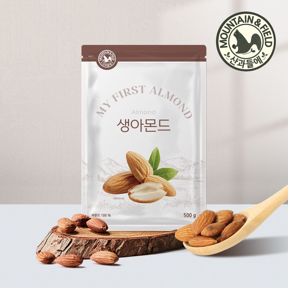 산과들에 (현대Hmall) [산과들에] 25년산 햇견과 생아몬드 500g 견과류