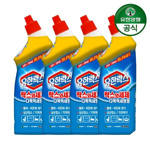 (현대Hmall) [유한양행] 유한락스 락스와세제 다목적세정용 755ml 4개