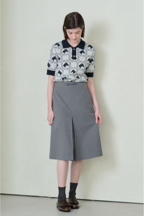 [롯데백화점] BCBG 가죽 비조 스커트 (B4S2S225)