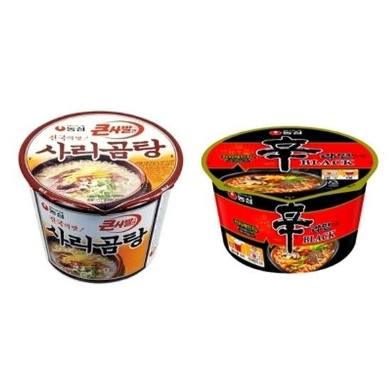 농심 사리곰탕 미으 큰사발x6컵+신라면블랙 가정 (52378354)