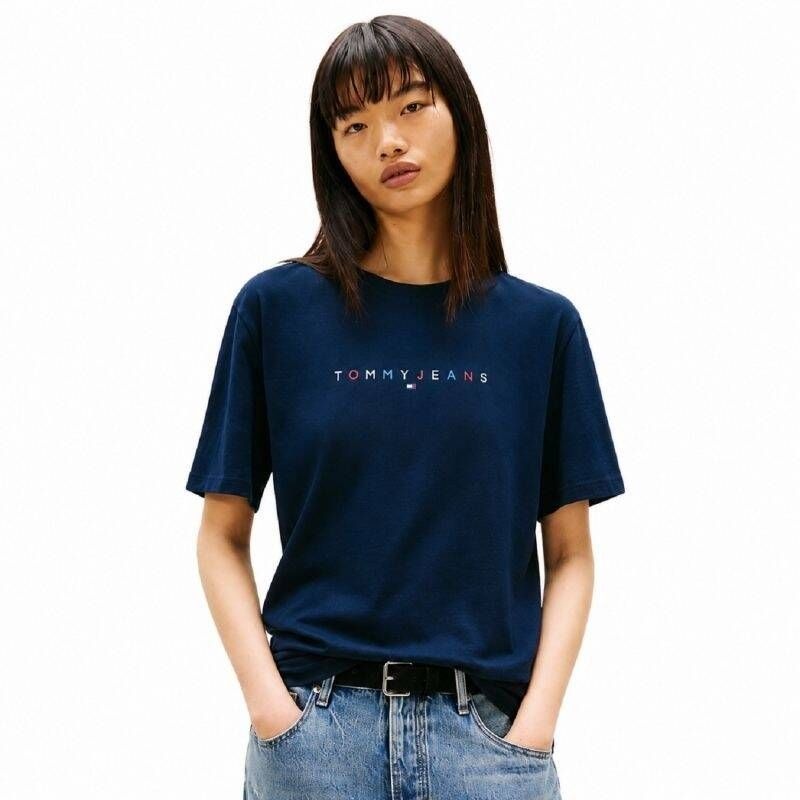 타미진스 여성 컬러 리니어 로고티셔츠 T32G1TTO54TWT1 G6H8J3K1 C5D8E3F1