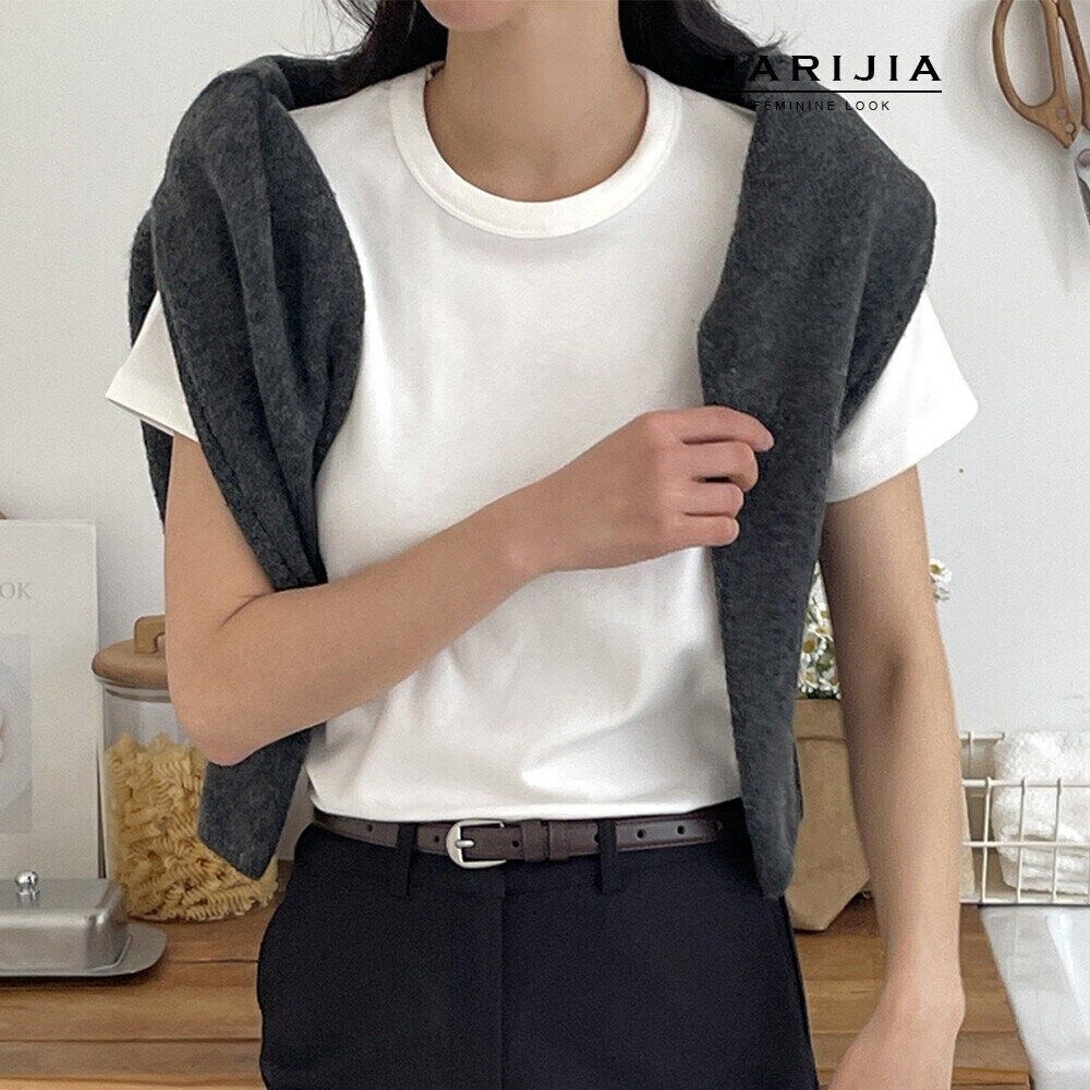 데일리 모달 라운드 티셔츠 MTEC11018