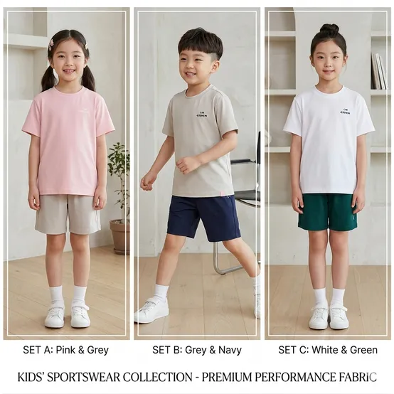 키즈 반팔티 반바지 상하의 세트 JUM25M92_INT