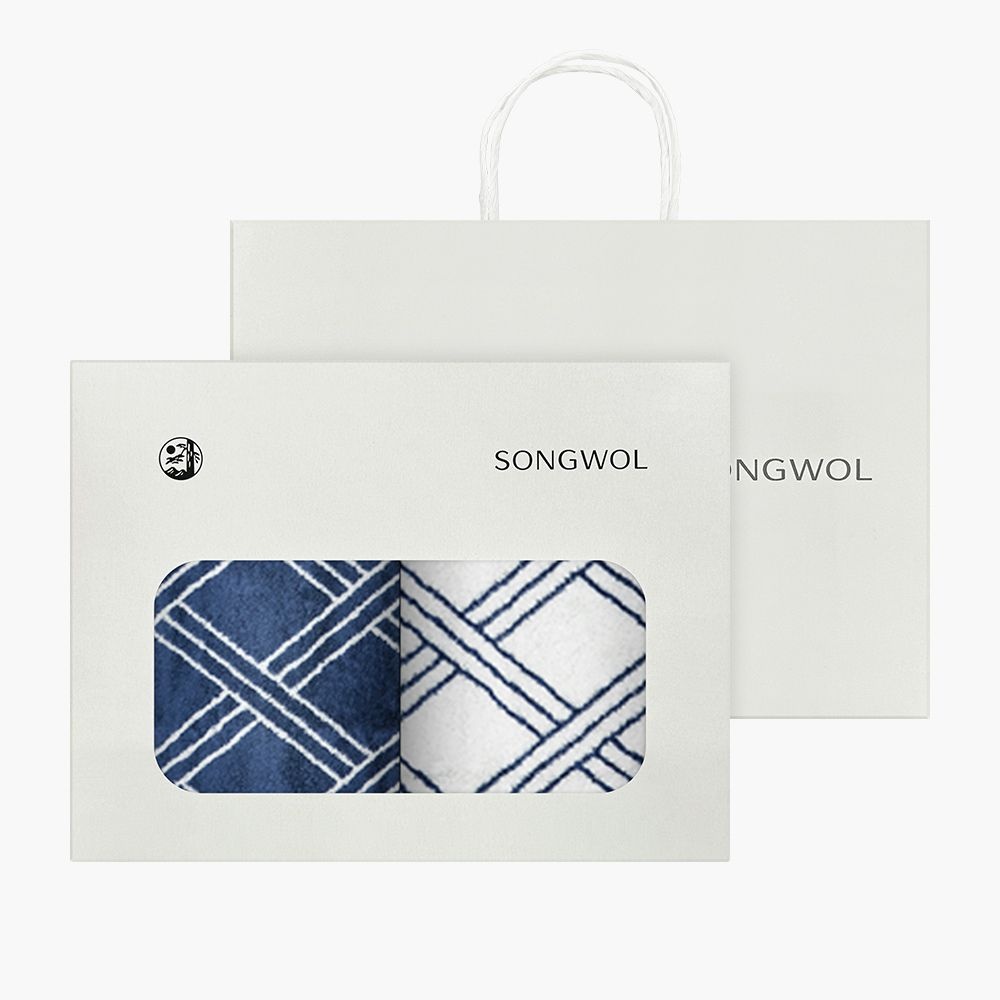 (현대Hmall) 송월타올 몽블랑 200g 세면타올 호텔수건 2매세트+쇼핑백