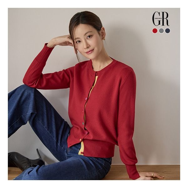 [조르쥬 레쉬] 26FW 레인보우 버튼 가디건 3종