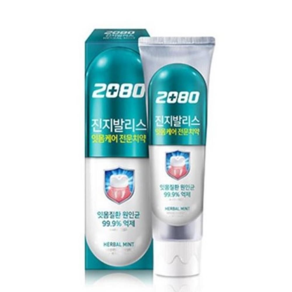 [오늘출발] 웰픽스 2080 진지발리스 K 치약 120G 허벌민트 치주질환치약 치은염예방치약 민트치약