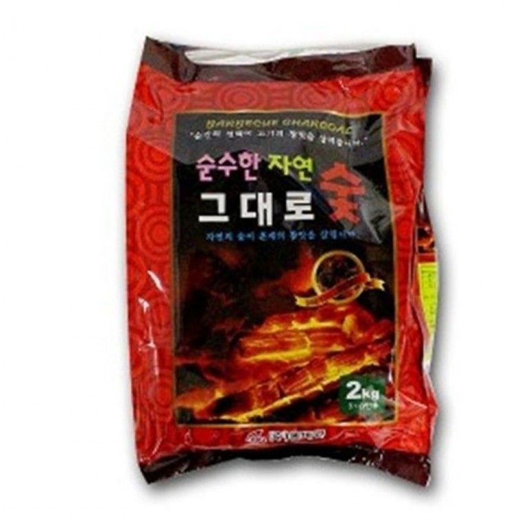 순수한 자연 그대로 2kg 숯 숯불 참숯 목초액 번개탄 비장탄 숯화분 야자숯