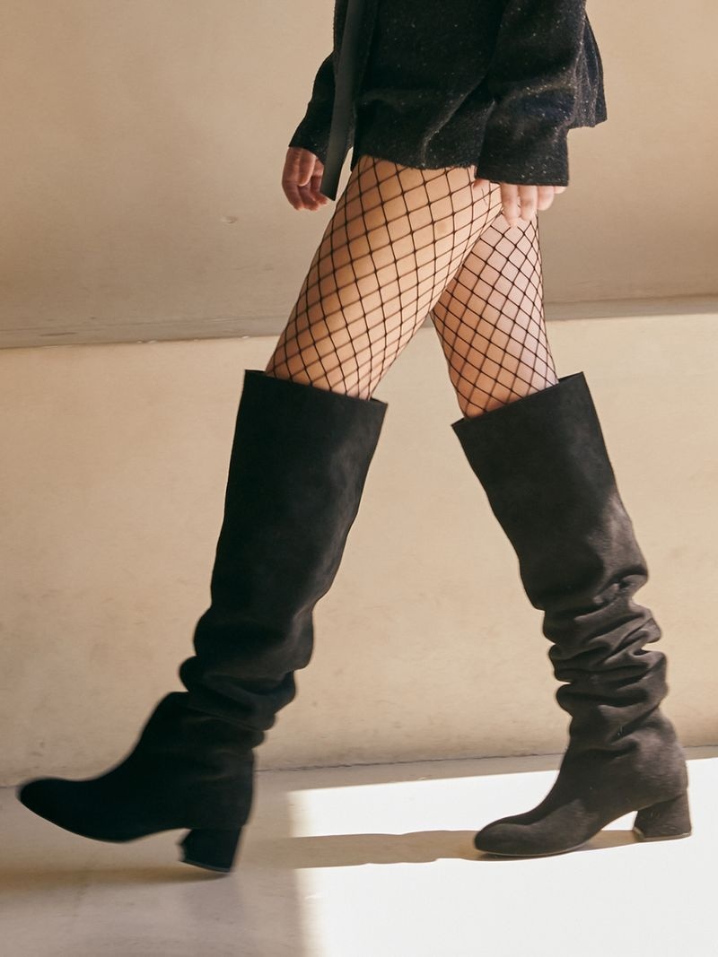 [9월 9일 배송] THE JOHI Vintage Knee-High Boots_2.5CM, 5CM