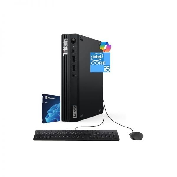 Oemgenuine [해외] Lenovo 레노보 ThinkCentre Tiny M70q G5 Intel Deca Core i5 14400T Beats i7 13700T 16GB DDR5 512GB NVMe DisplayPort HDMI WiFi 6 RJ 45 유선 키보