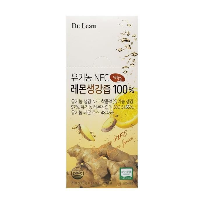닥터린 유 기농 NFC 레몬생강즙 100% 15g x 14포 1개 Ss