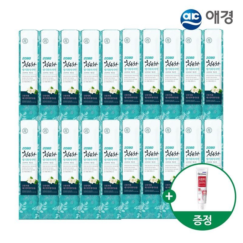 2080 [etv] 2080 청은차 향기화차 치약 190g 5개입 X 4개+치약 50g 제공