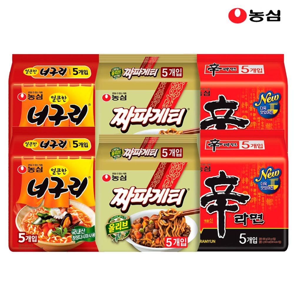 농심 봉지라면 혼합 30봉(신라면10봉+짜파게티10봉+너구리10봉)