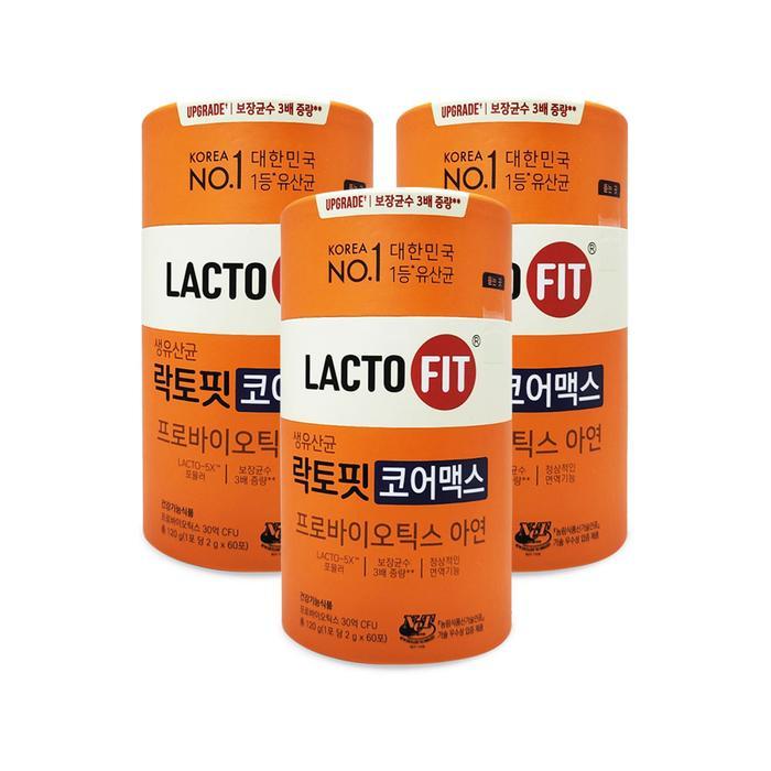 종근당건강 생유산균 락토핏 코어맥스 2g x 60포 3통 Ss
