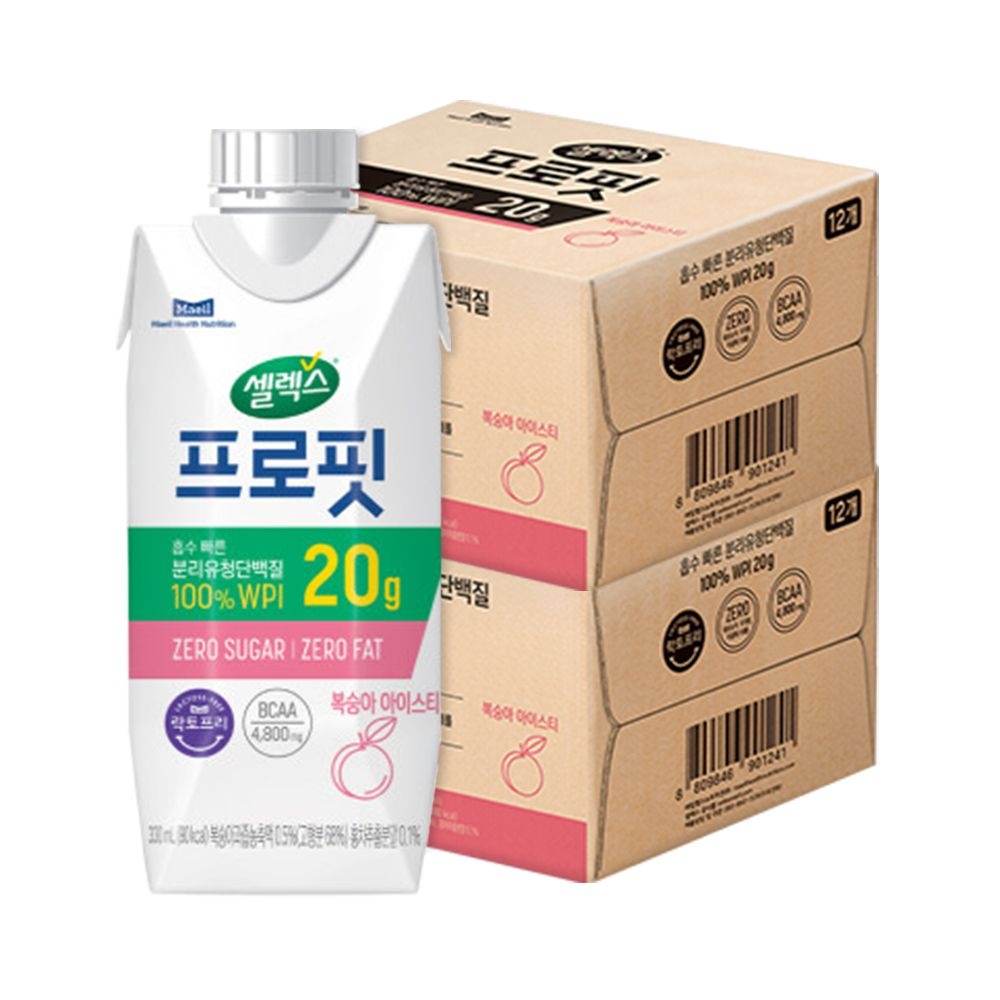 [온누리7%혜택]셀렉스 프로핏 Sports WPI 드링크 복숭아 아이스티 330ml 24개