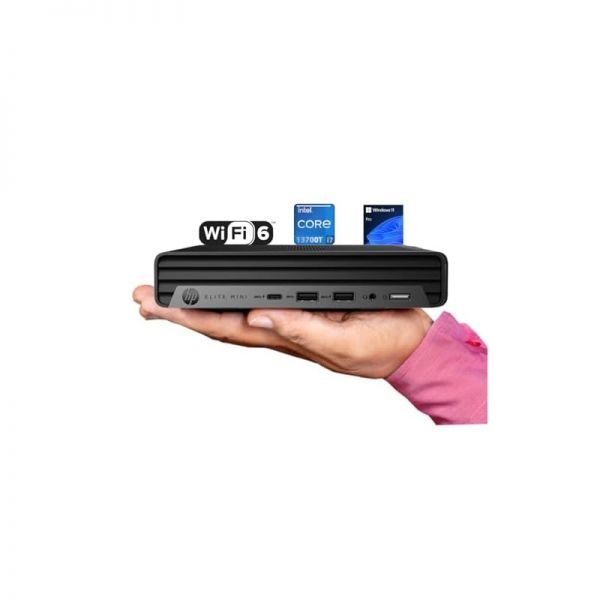 HP [해외] HP Elite Mini G9 비즈니스 데스크탑 컴퓨터 13세대 Intel 16코어 i7 13700T USB C 초저소음 디자인 RJ 45 HDMI Wi Fi 6 블루투스