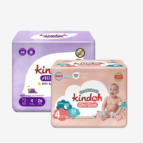킨도 기저귀 팬티형 오슬림 가디언즈 3팩 + 뉴올데이 4팩 선택하기