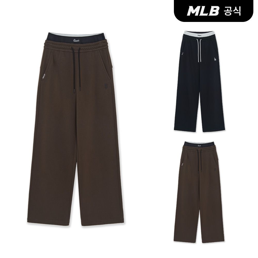 [공식] 26FW 여성 베이직 스몰로고 더블웨이스트 세미와이드 팬츠 (2 COLOR) 3FPTB0664