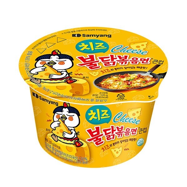 [롯데백화점] 삼양 큰컵라면 삼양 치즈 불닭볶음면 105g 16개